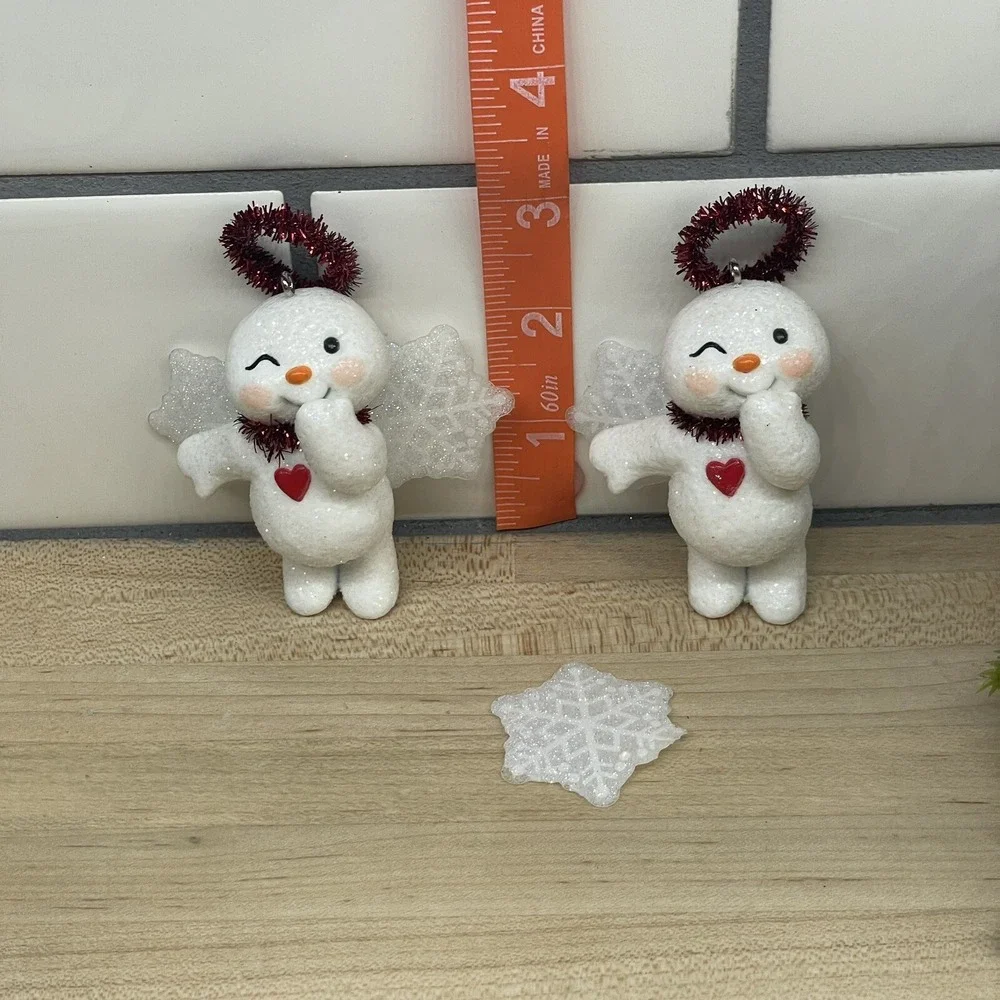 VINTAGE‎ MIXED CHRISTMAS ORNAMENTS LOT OF 11 DECOR Hong Kong Wind Chime Hooks +